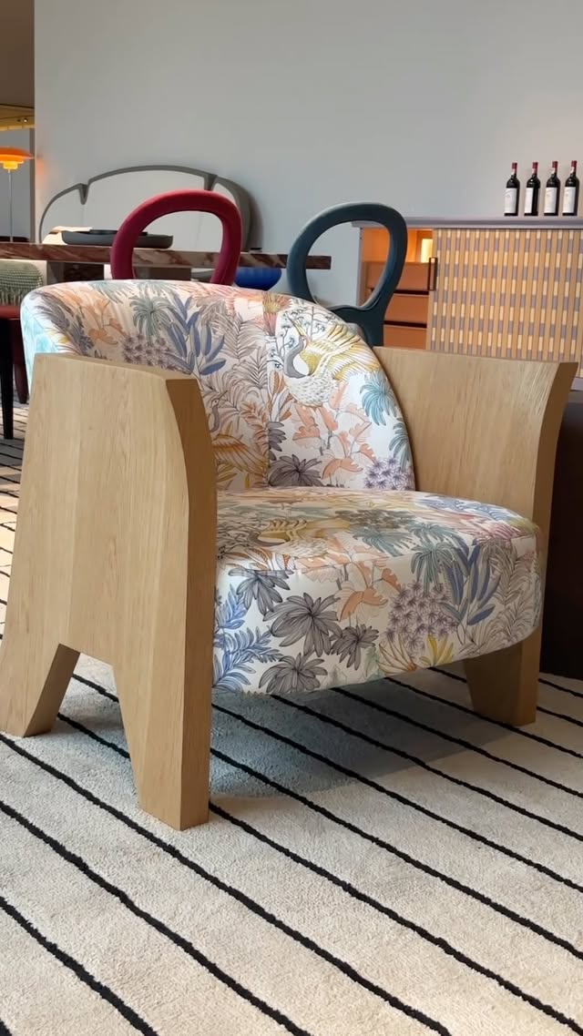Botanical Print Lounge Chair