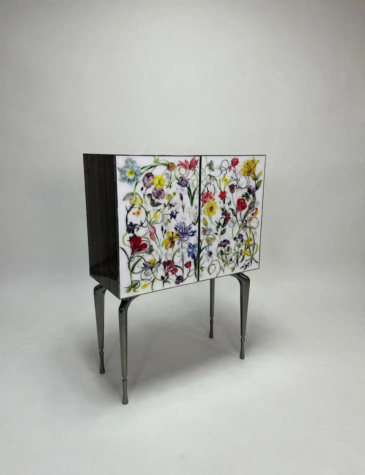 Boca Floral Wine Cabinet