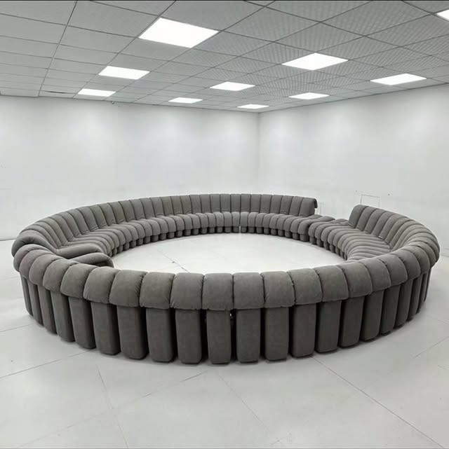 Circular Puffy Sectional Sofa