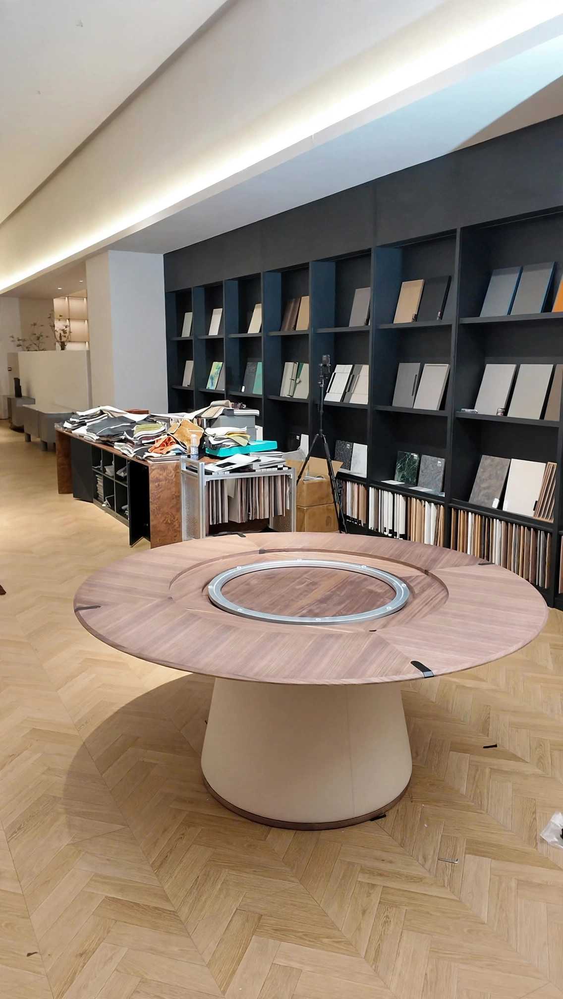 Walnut Rotating Dining Table